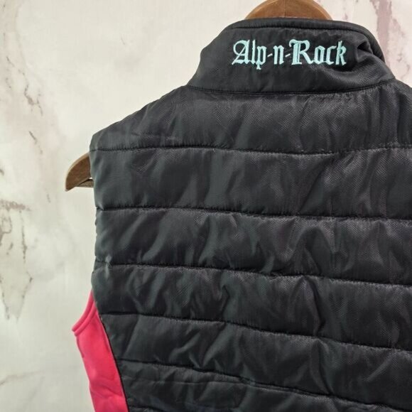 Alp N Rock Vest Womens 2 XS Pink Black Puffer Insulated Synthetic Quilted ANR - Picture 2 of 8